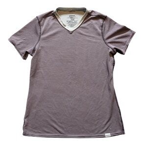 Patagonia‎ women’s large purple striped lightweight capilene polartec T-shirt